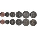 Mauritius 5, 20 Cents, 1/2, 1 Rupee, 5, 10 Rupees