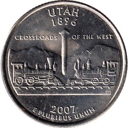 USA Quarter 2007 "Utah" D