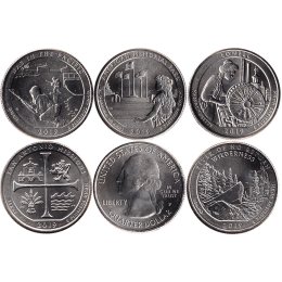 USA 5 x Quarter 2019 "P"