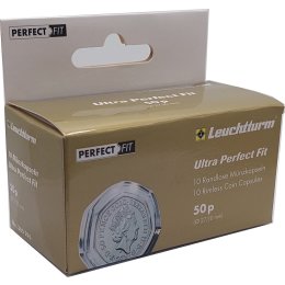 Münzkapseln ULTRA Perfect Fit für 50 p (27,30 mm), 10er-Pack