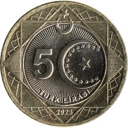 Tuerkei 5 Lira 2023 "Centenary of the Republic of Türkiye"