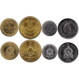 Honduras 5, 10, 20, 50 Centavos 2014-2019