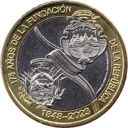 Costa Rica 500 Colones 2023 "175 Years of the First Costa Rican Republic"